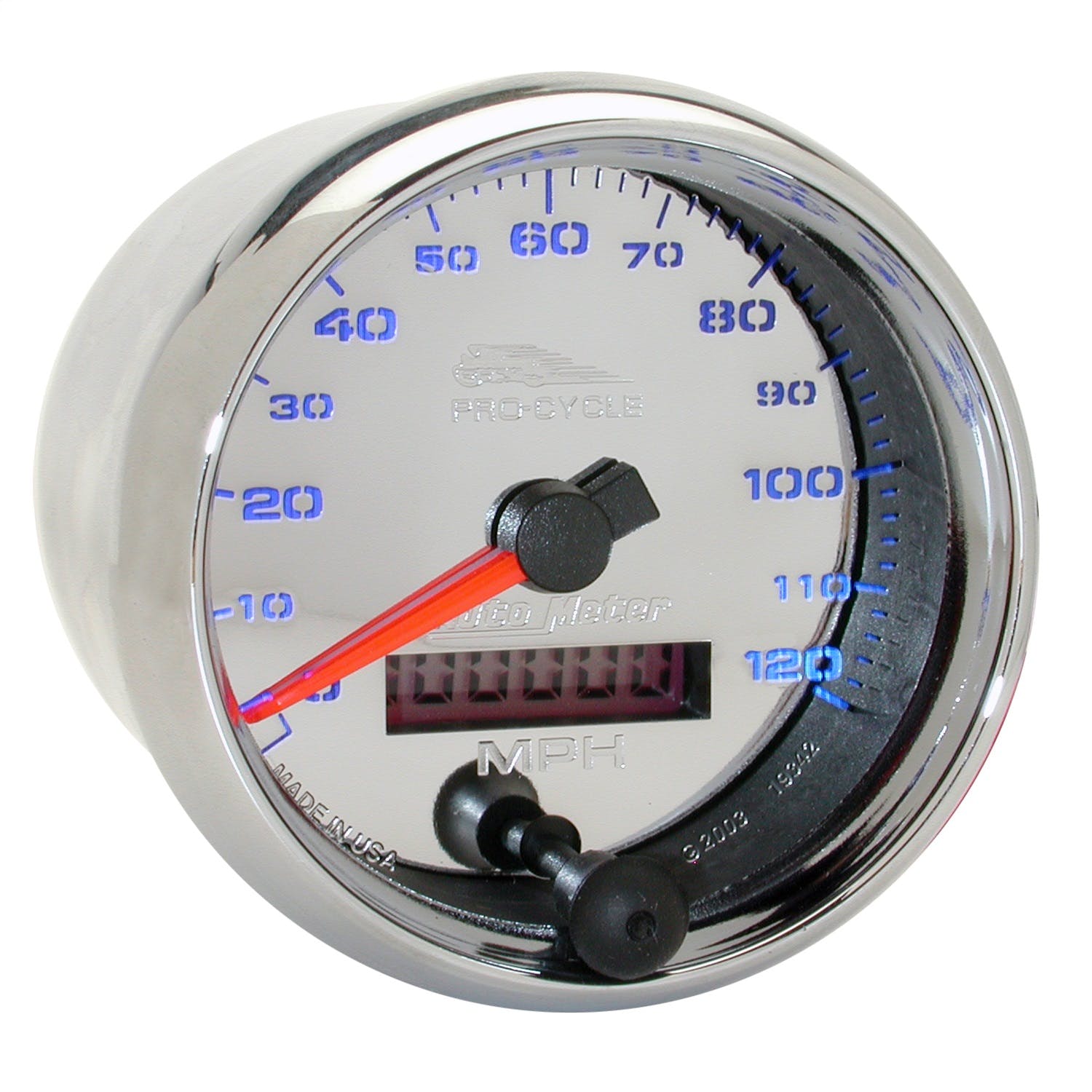AutoMeter Products 19342 Speedometer Gauge, Electric Chrome-Pro Cycle 2 5/8, 120 MPH