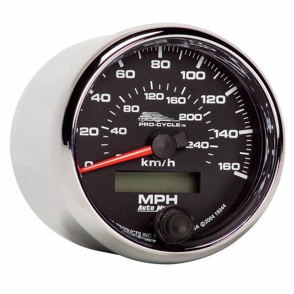 AutoMeter Products 19344 Speedometer Gauge, Electric Black-Pro Cycle 2 5/8, 160 MPH/260KMH