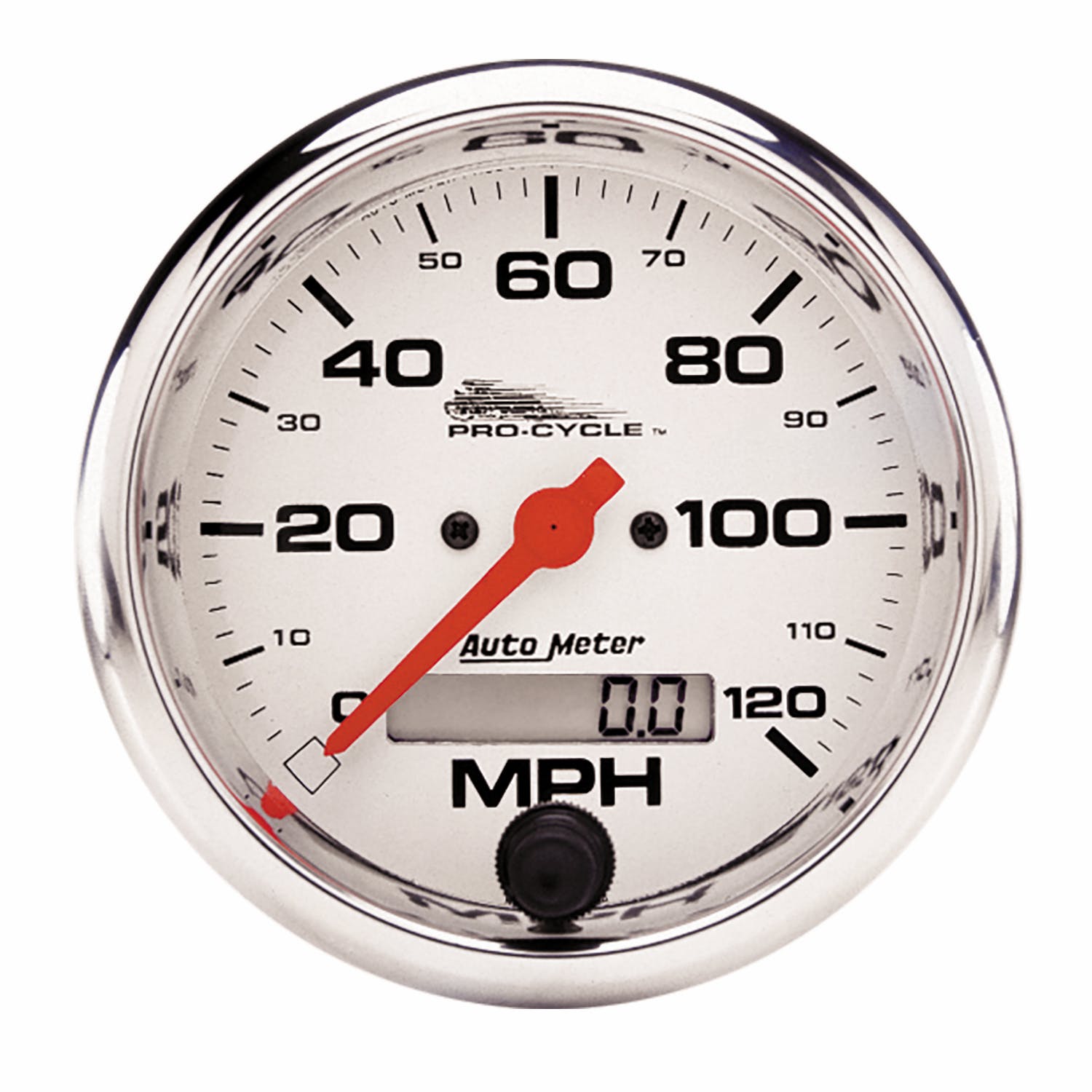 AutoMeter Products 19351 Speedometer Gauge, Electric White-Pro Cycle 3 3/4, 120 MPH