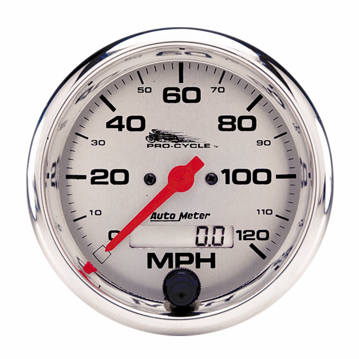 AutoMeter Products 19352 Speedometer Gauge, Electric Silver-Pro Cycle 3 3/4, 120 MPH