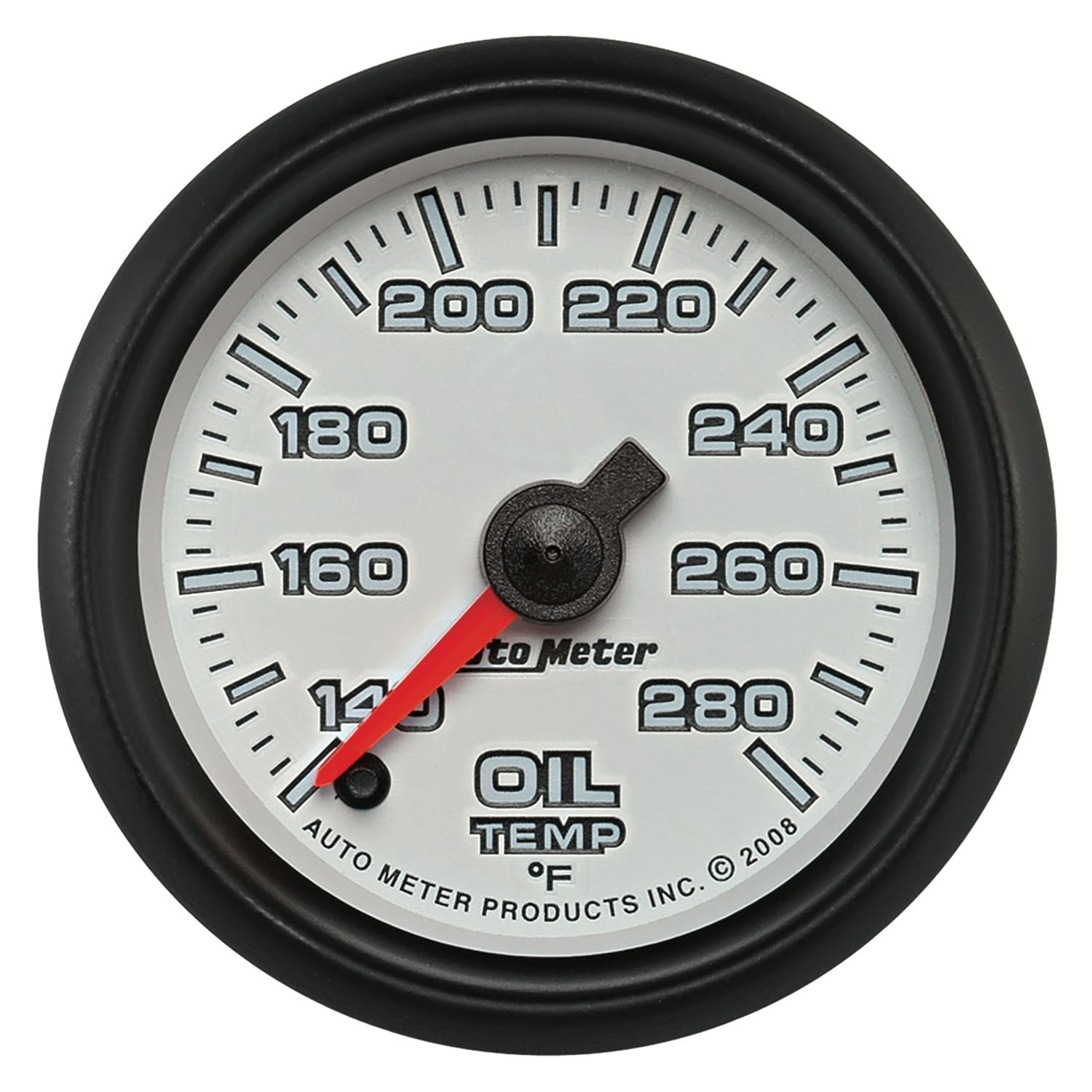 AutoMeter Products 19540 Oil Temperature Gauge, White-Pro Cycle 2-1/16 inch 140-280 degrees