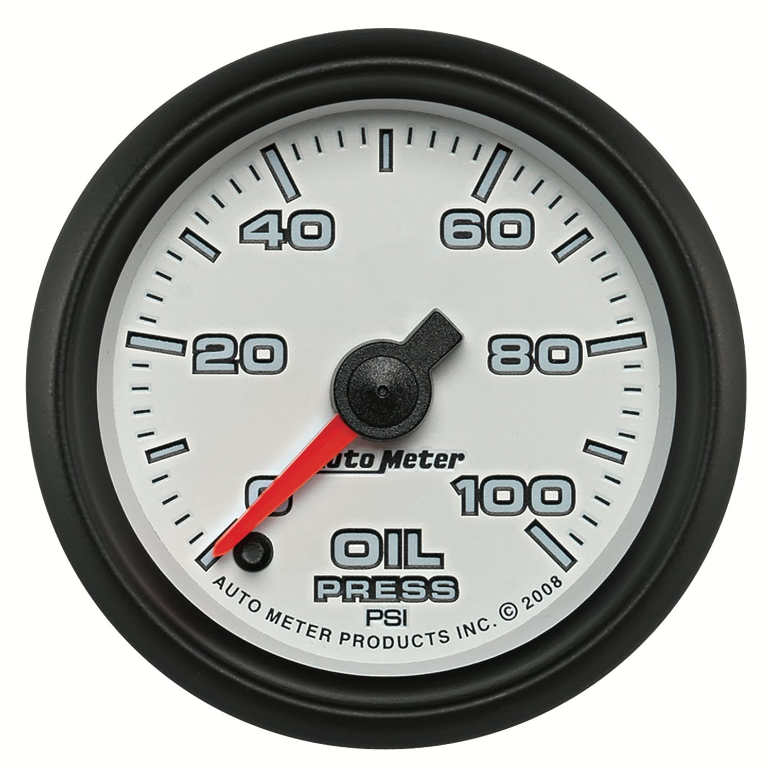 AutoMeter Products 19552 Gauge; Oil Pressure; 2 1/16in.; 100psi; Digital Stepper Motor; White; Pro-Cycle