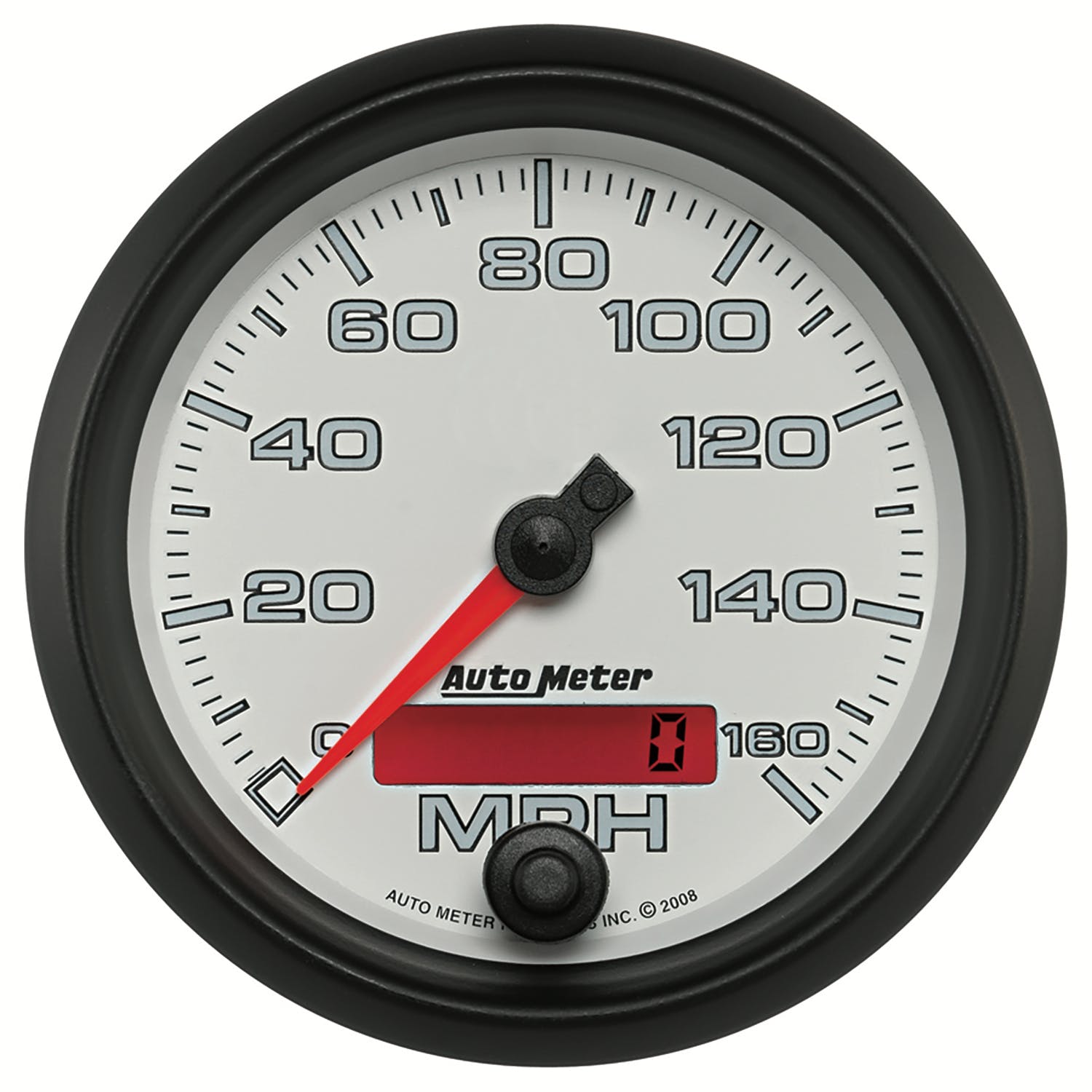 AutoMeter Products 19589 Gauge; Speedometer; 3 3/8in.; 160mph; Elec. Programmable; White; Pro-Cycle