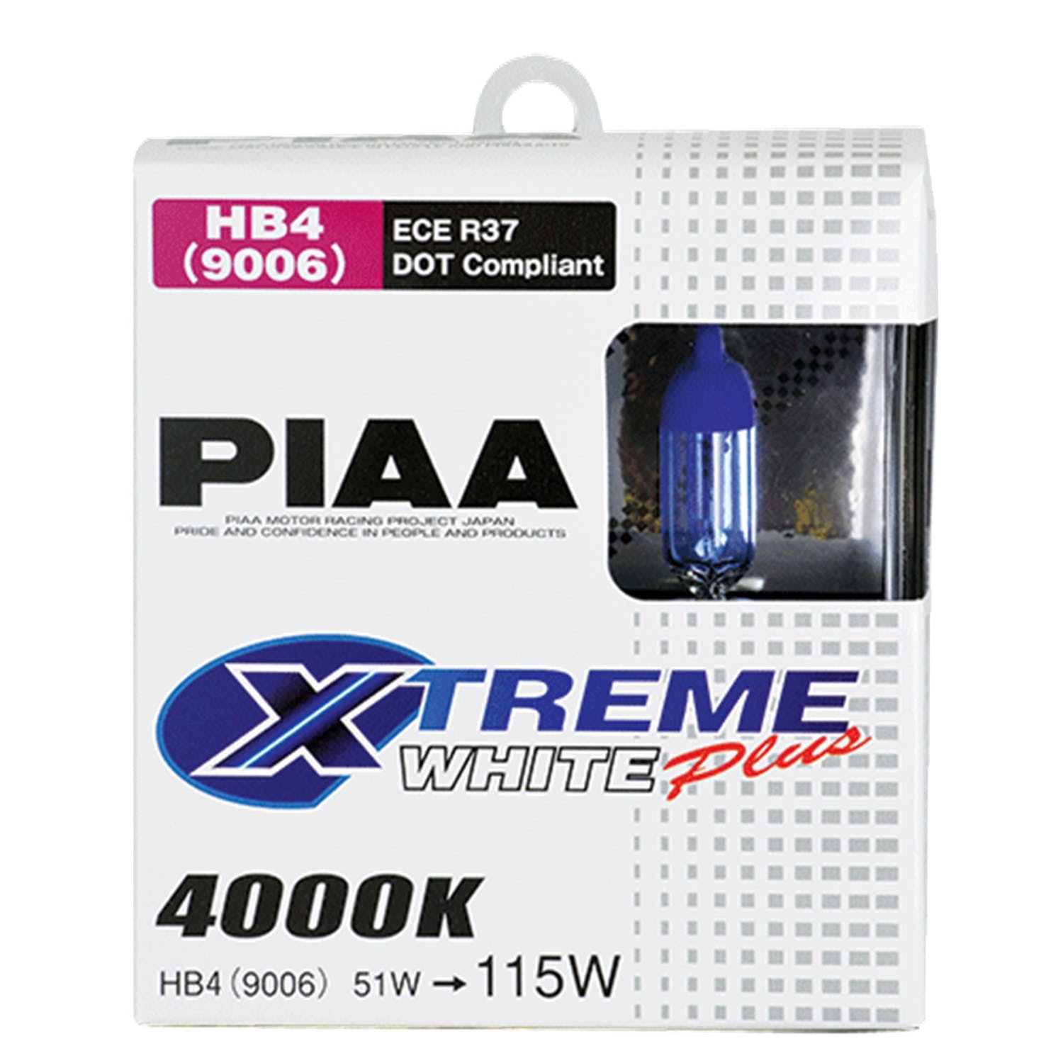 PIAA 19616 9006 (HB4) Xtreme White Plus Twin Pack Halogen Bulbs