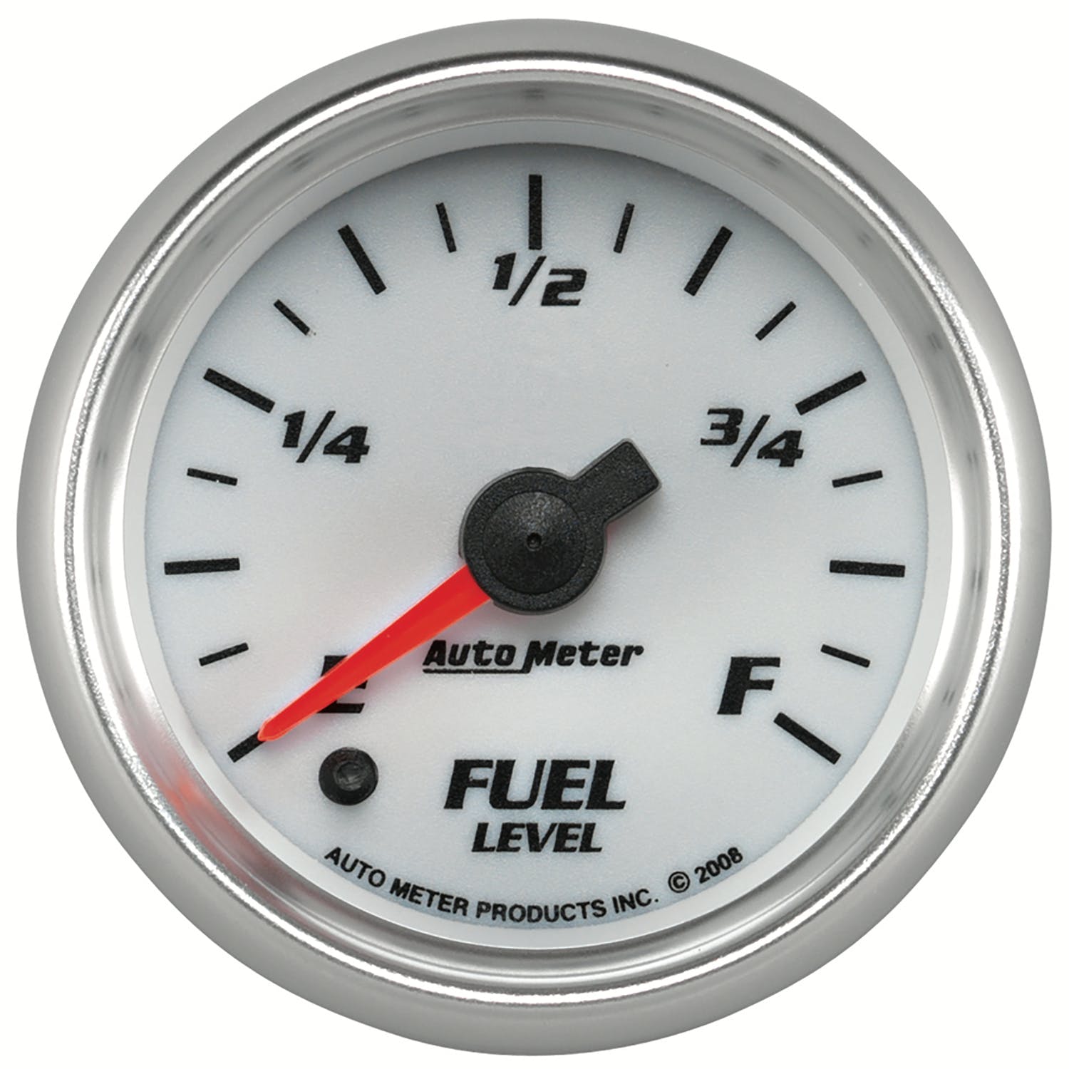 AutoMeter Products 19709 Pro-Cycle Programmable Fuel Level Gauge 2-1/16 in. 0-280OE White/Polished