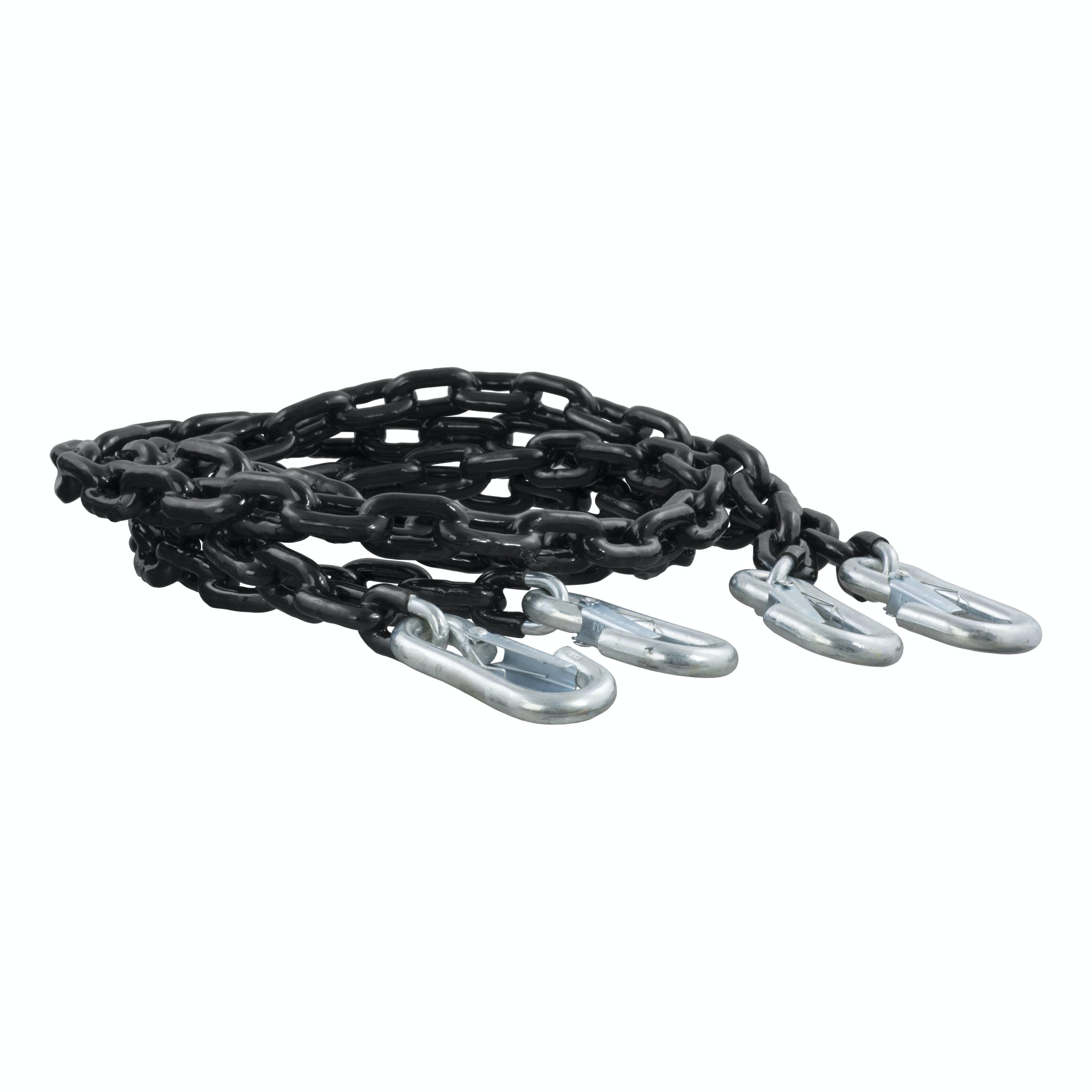 CURT 19749 65 Safety Chains with 2 Snap Hooks Each (5,000 lbs, Vinyl-Coated, 2-Pack)