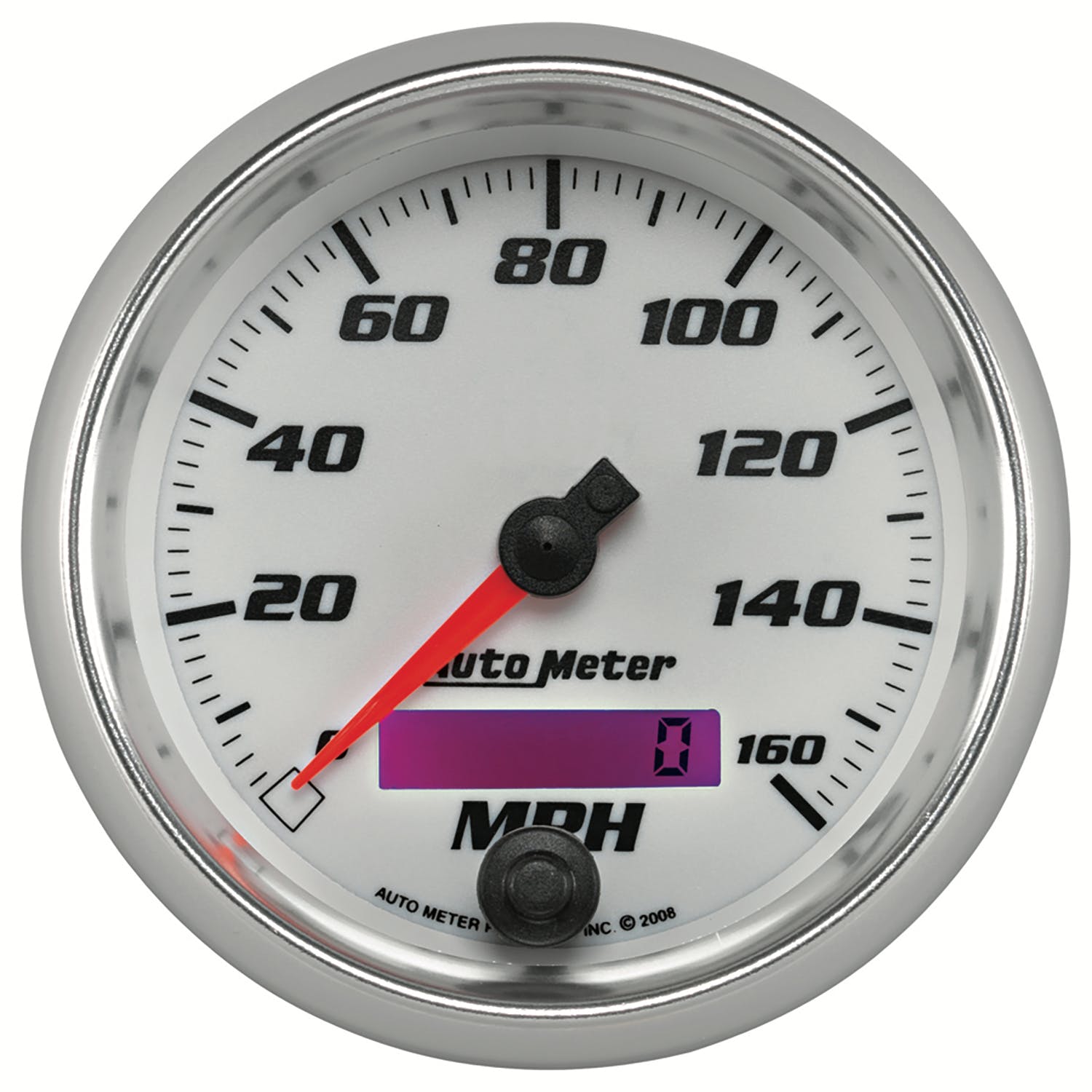 AutoMeter Products 19789 Gauge; Speedometer; 3 3/8in.; 160mph; Elec. Programmable; White; Pro-Cycle