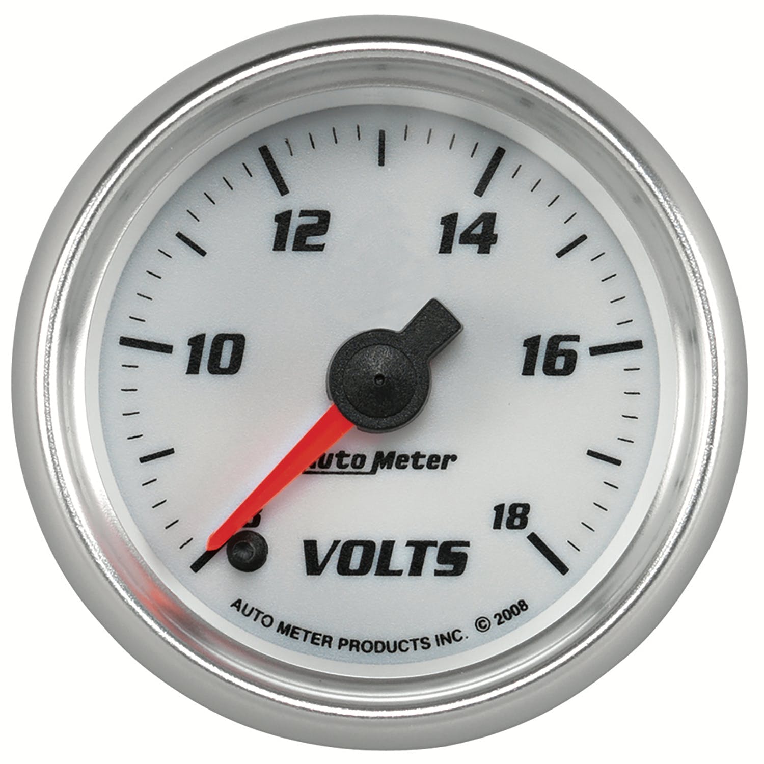 AutoMeter Products 19792 Gauge; Voltmeter; 2 1/16in.; 18V; Digital Stepper Motor; White; Pro-Cycle