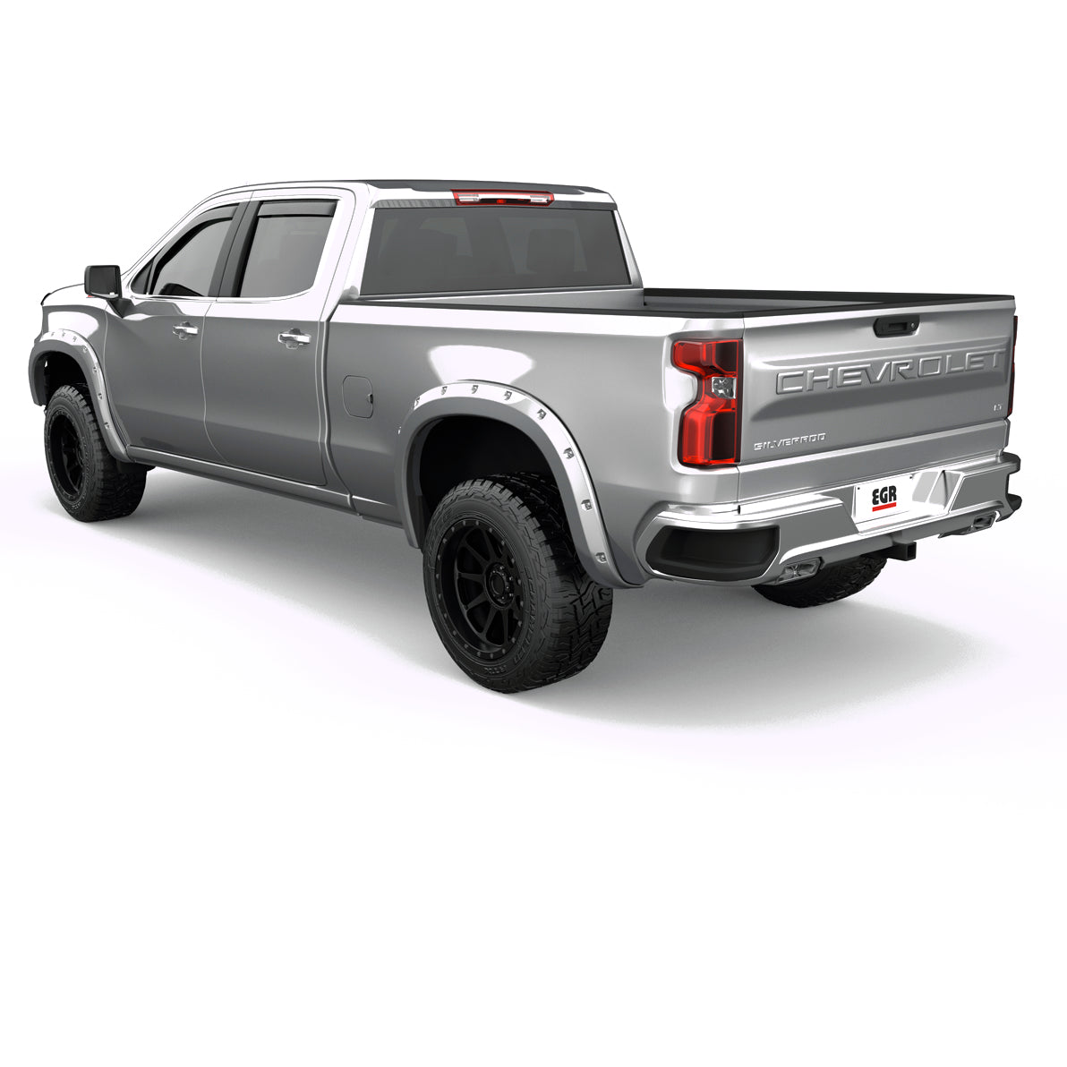 EGR Traditional Bolt-on look Fender Flares 19-22 Chevrolet Silverado 1500 Painted to Code Silver Metallic set of 4