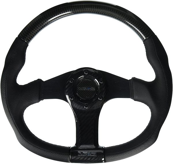 NRG Innovations Carbon Fiber Steering Wheel ST-013CFBK