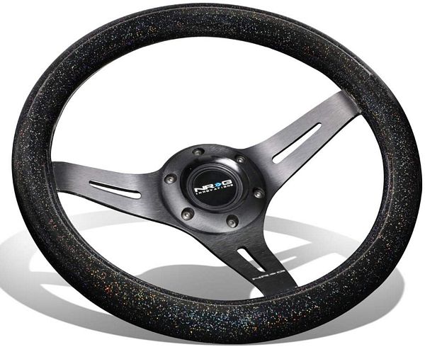 NRG Innovations Steering Wheels Wood Grain ST-310BSB-BK