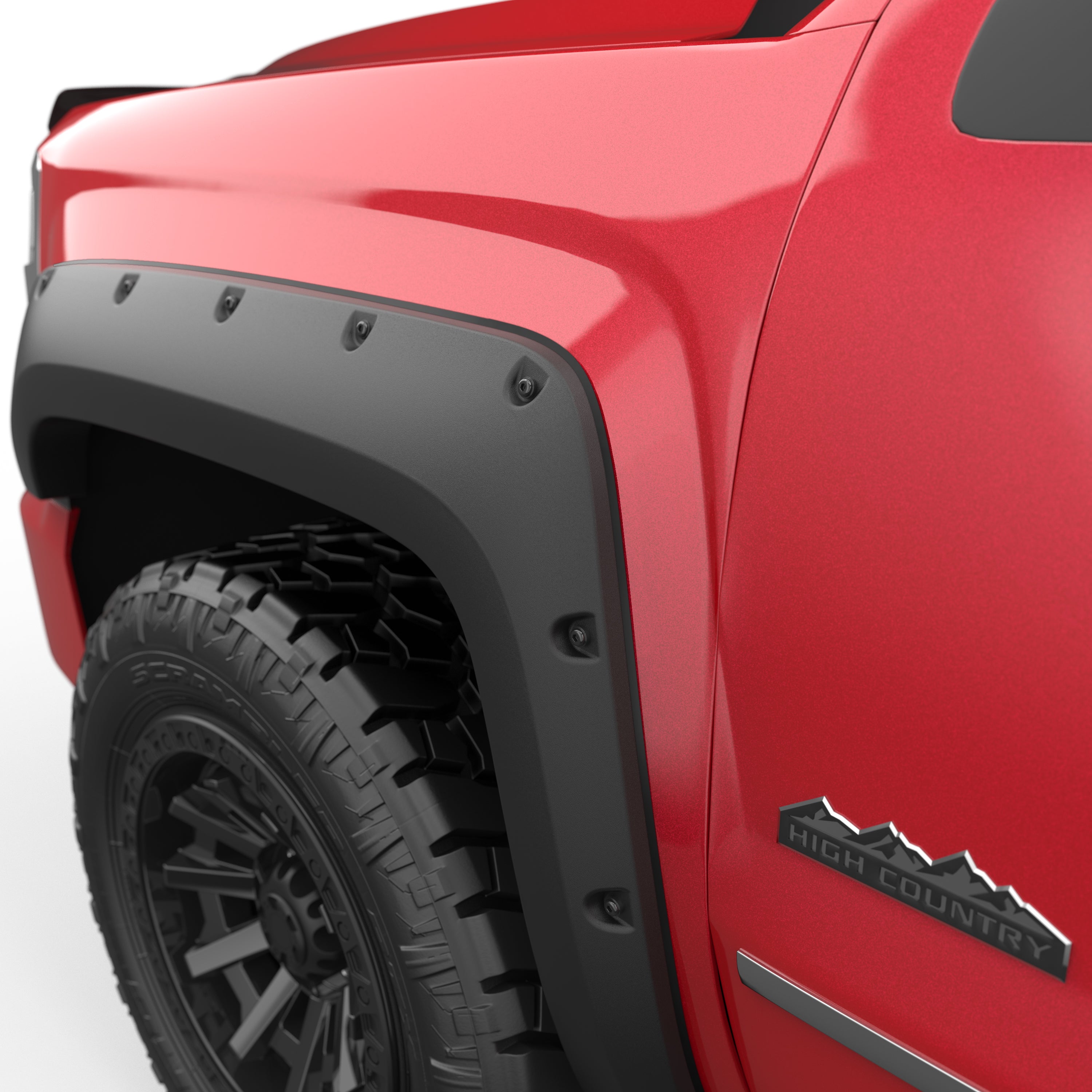 EGR Traditional Bolt-on look Fender Flares with Black-out Bolt Kit  14-18 Chevrolet Silverado 1500 Short Box Only set of 4