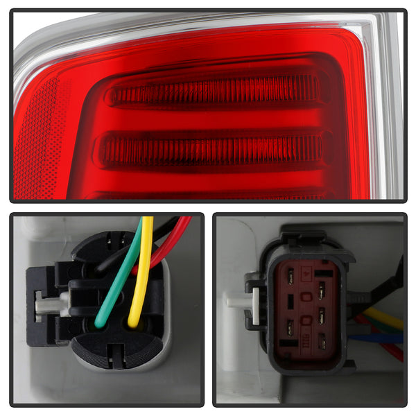 XTUNE POWER 9951282 Dodge Ram 1500 to 3500 Sport 13 18 LED Dark Red Lens Tail lIght Reverse T20(Included) OE Left