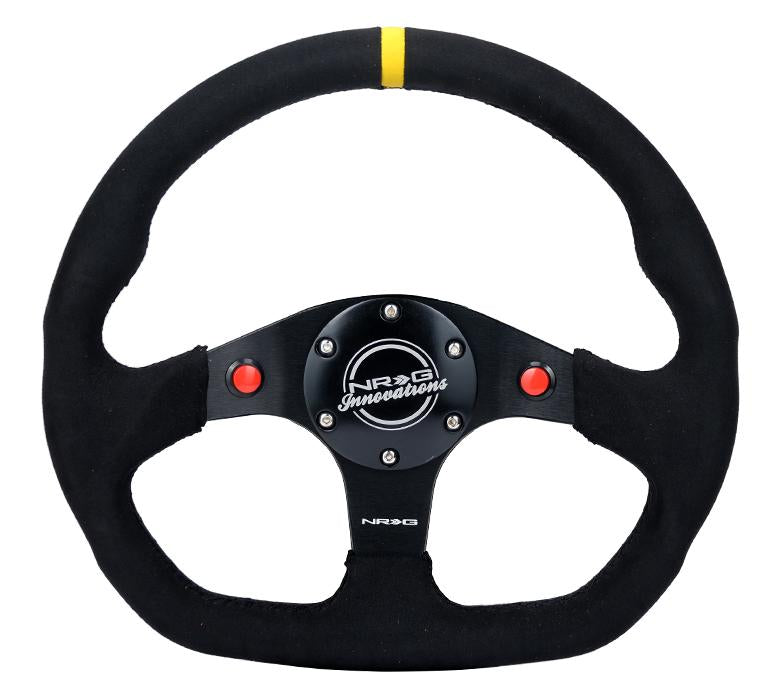 NRG Innovations Reinforced Steering Wheel RST-024D-MB-SA-Y