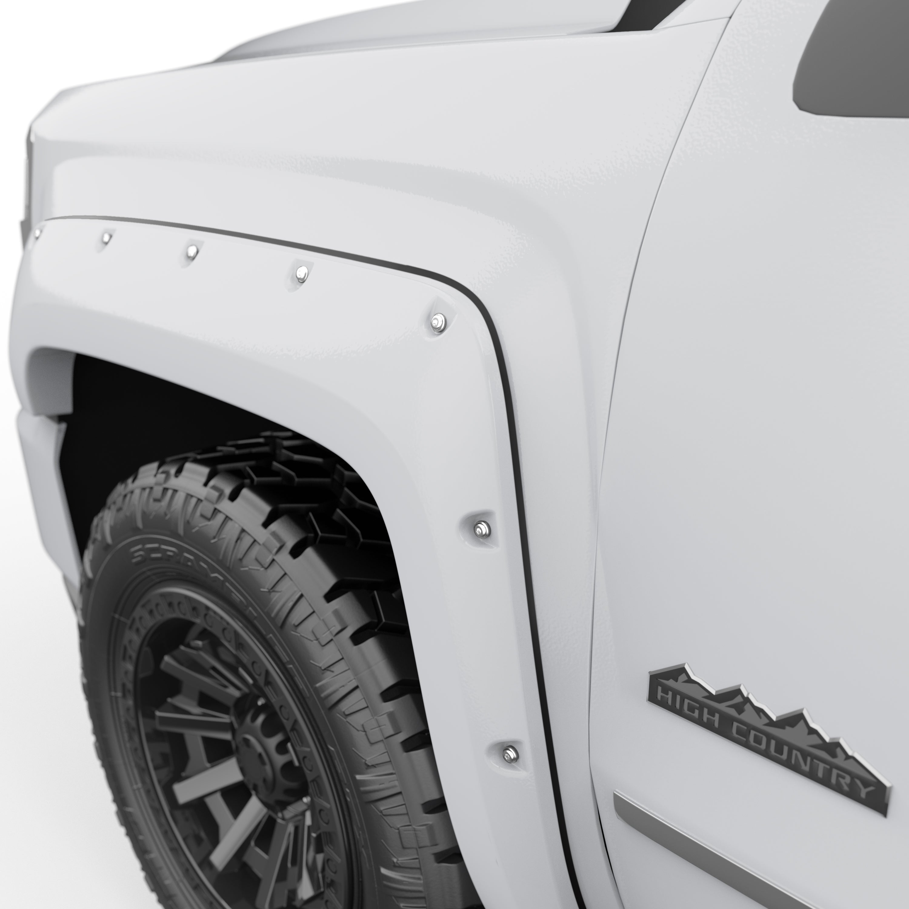 EGR Traditional Bolt-on look Fender Flares 14-18 Chevrolet Silverado 1500 Short Box Only Painted to Code Summit White set of 4