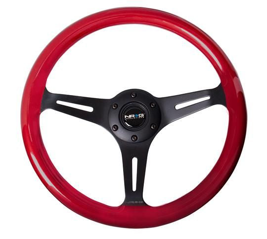 NRG Innovations Steering Wheels Wood Grain ST-015BK-RD