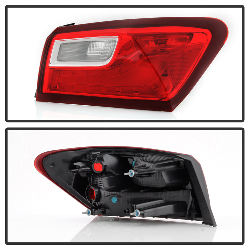 XTUNE POWER 9945717 Chevy Malibu 16 18 Passenger Side Tail Light Brake 2815(Included) ; Side W5W(Included) OE Outer Right