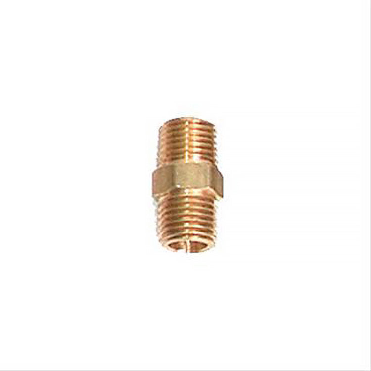 Ridetech Airline Fitting, Nipple. 1/4" NPT x 1" Long with Hex 31957001