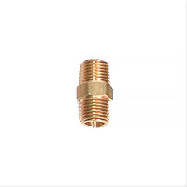 Ridetech Airline Fitting, Nipple. 1/4" NPT x 1" Long with Hex 31957001