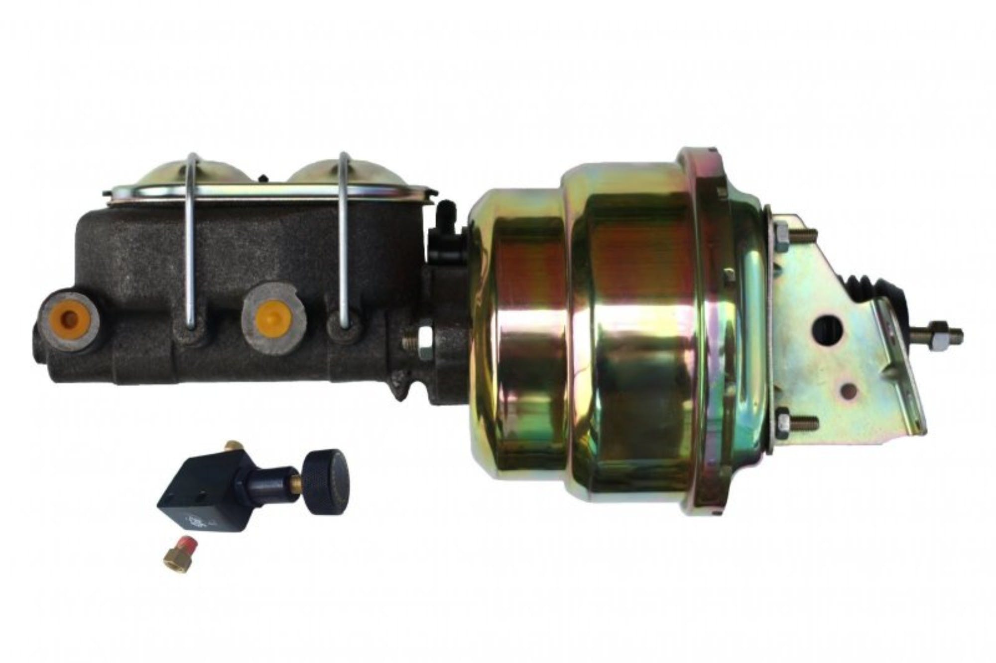 LEED Brakes 1K105 7 in Dual Power Booster ,1-1/8in Bore,Adjustable valve (Zinc)