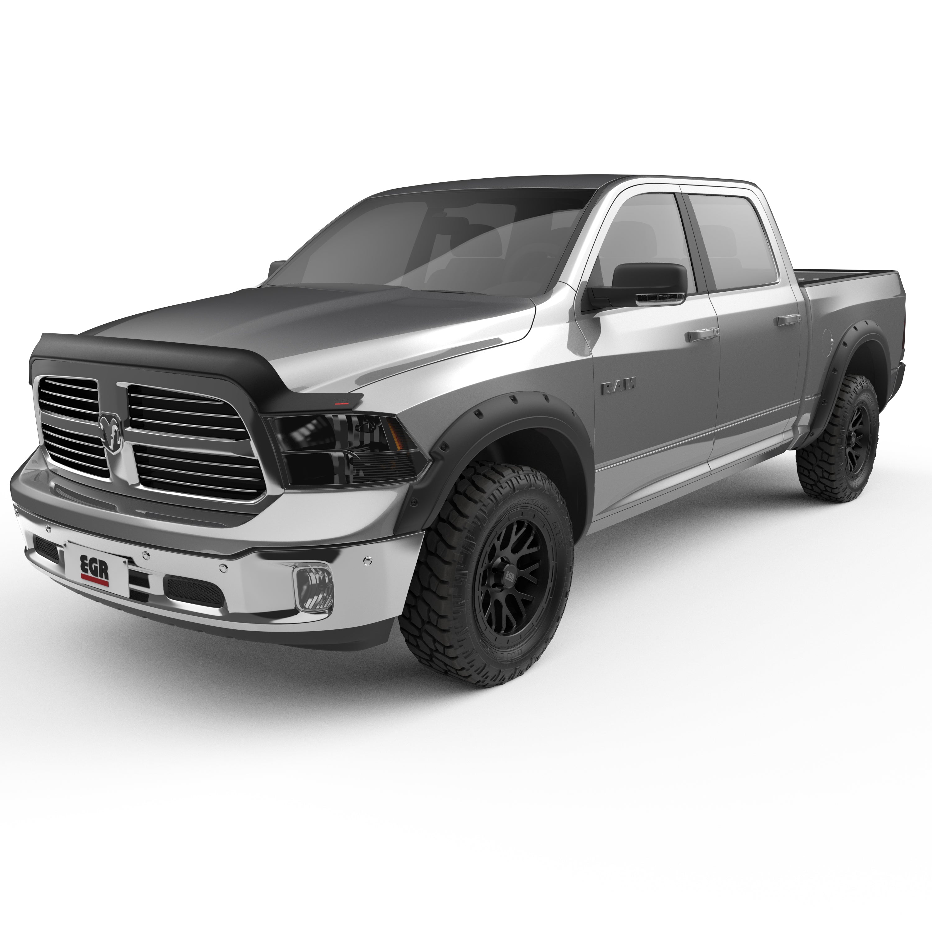 EGR Traditional Bolt-on look Fender Flares with Black-out Bolt Kit 09-18 Ram 1500 19-22 Ram 1500 Classic set of 4
