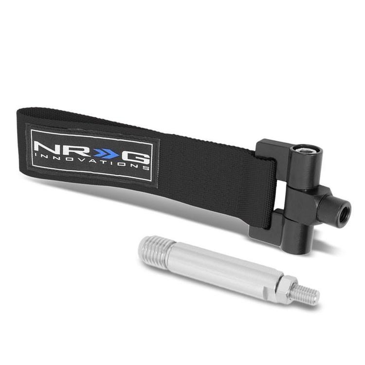 NRG Innovations Tow Straps Bolt In - Car specific TOW-141BK