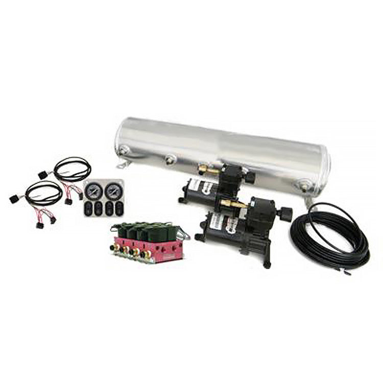 Ridetech BigRed Analog 4 way air suspension control system with 5 gallon tank. 30154700