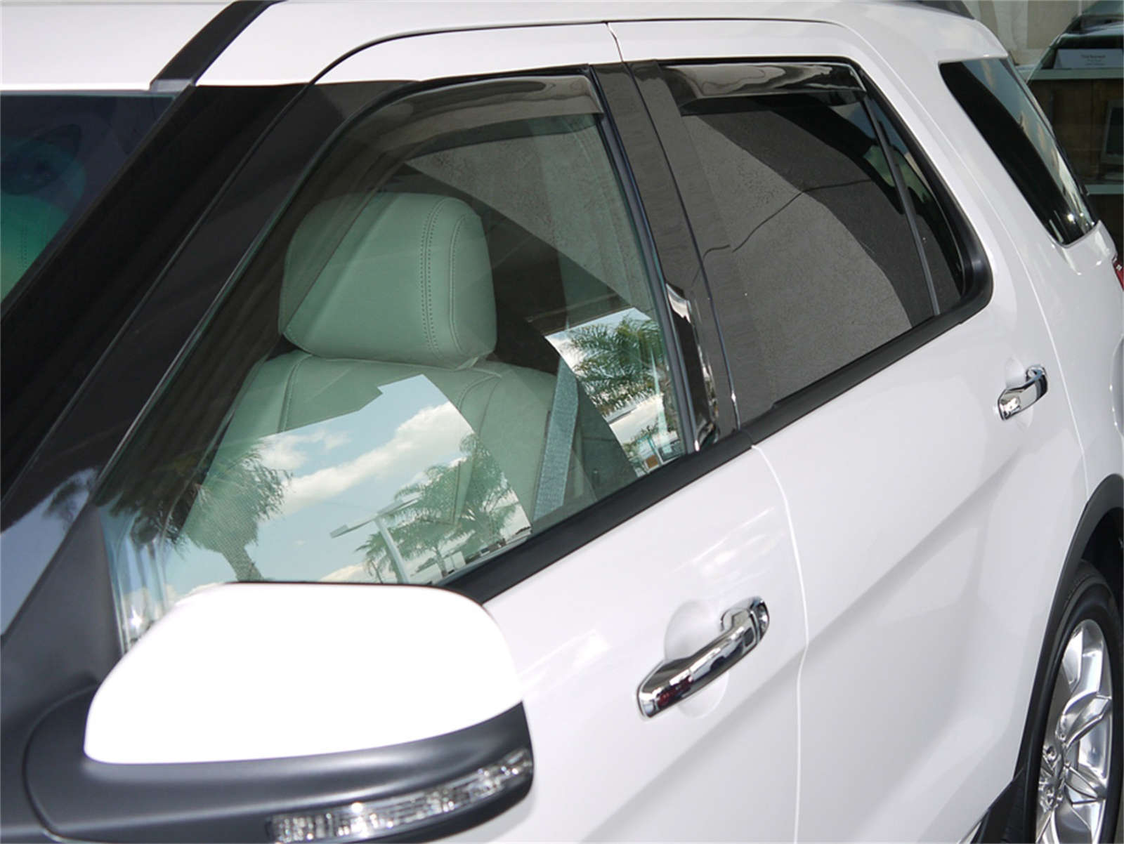 EGR in-channel window visors front & rear set dark smoke 11-19 Ford Explorer