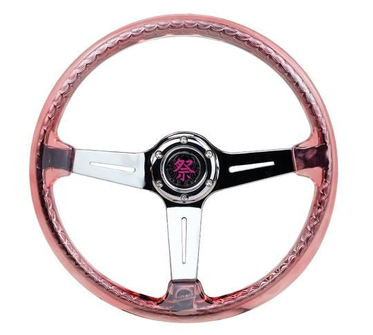 NRG Innovations Reinforced Steering Wheel RST-027CH-RD