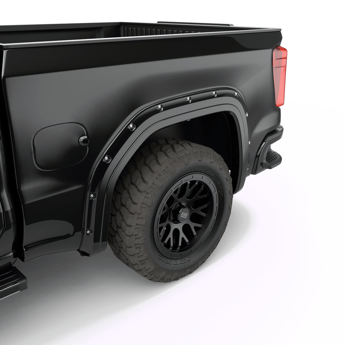 EGR Traditional Bolt-on look Fender Flares 19-22 GMC Sierra 1500 Painted to Code Black set of 4