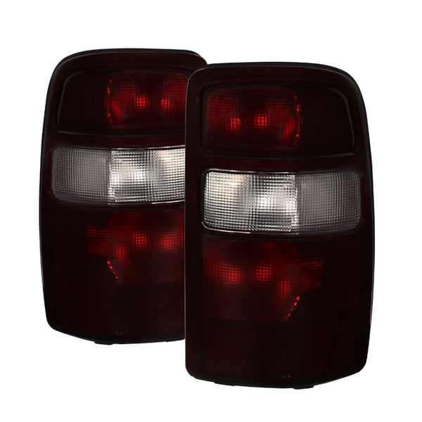 XTUNE POWER 9028823 Chevy Suburban Tahoe 00 06 (excluding 00 Tahoe V8 5.7L ) GMC Yukon 00 06 (excluding 00 Yukon V8 5.7L)OEM Style Tail Lights Red Smoked