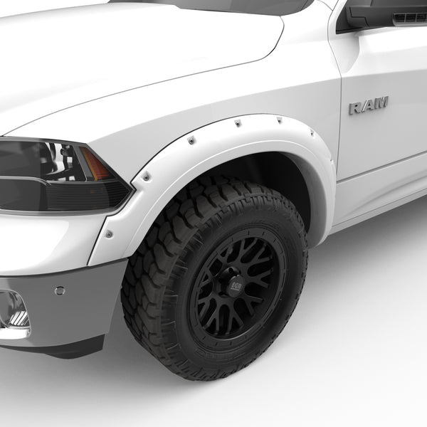 EGR Traditional Bolt-on look Fender Flares 09-18 Ram 1500 Painted to Code Bright White set of 4