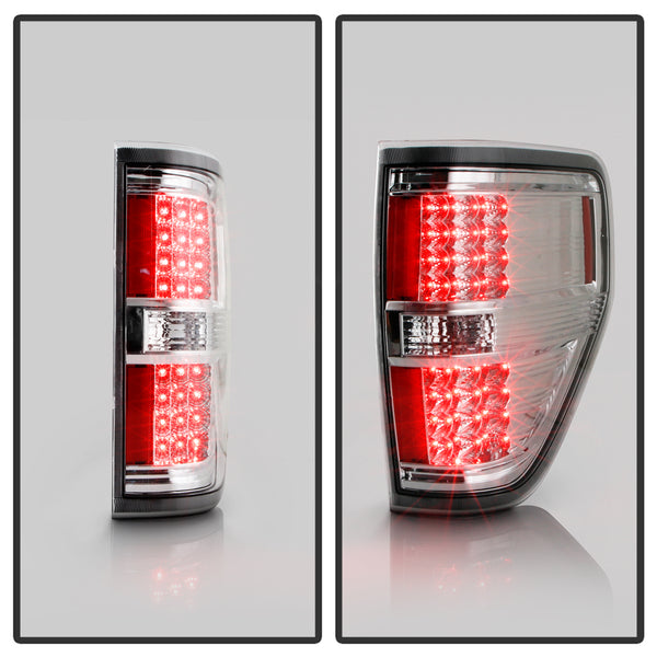 XTUNE POWER 9025631 Ford F150 09 14 LED Tail Lights Chrome