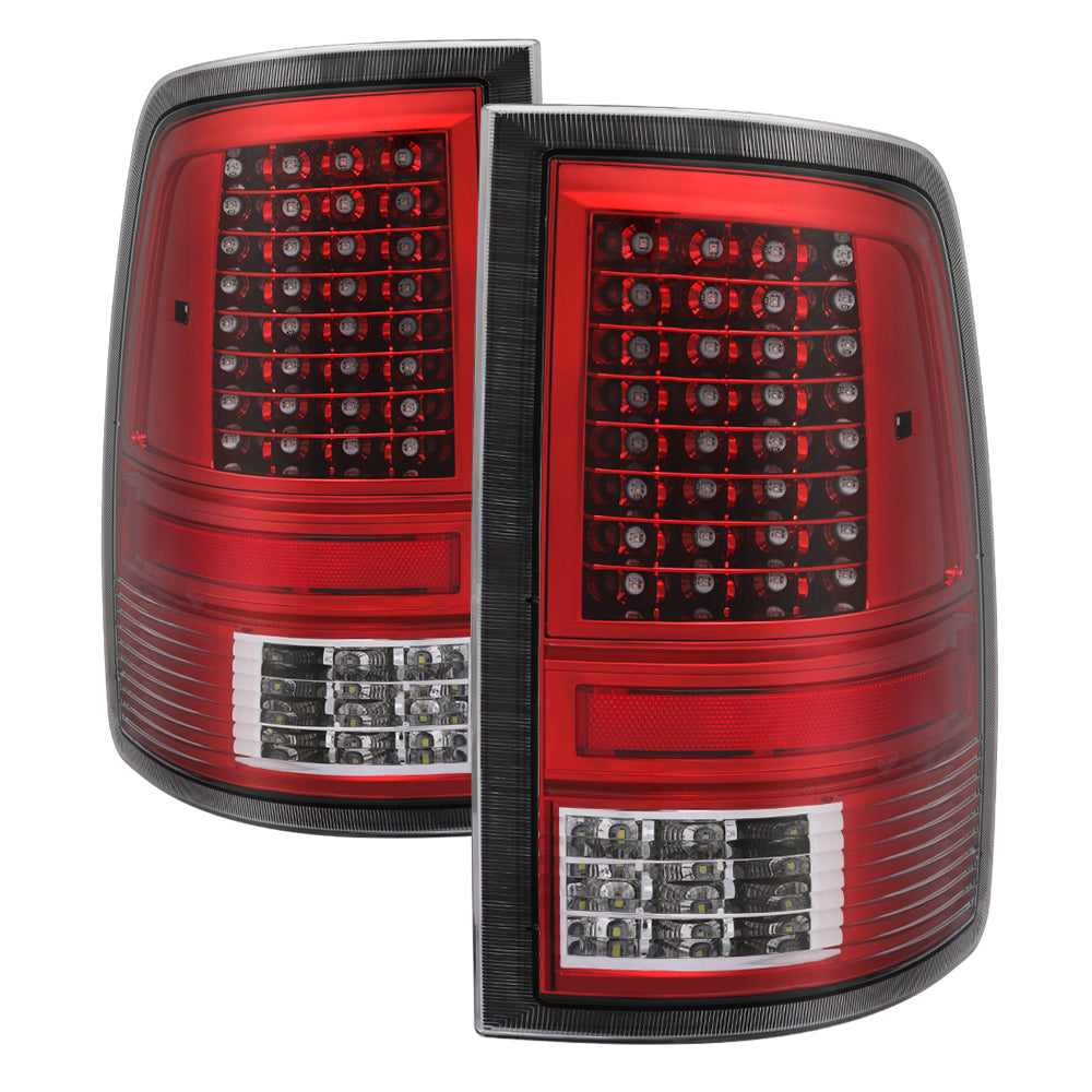 XTUNE POWER 9037498 Dodge Ram 1500 09 18 Ram 2500 3500 10 19 Incandescent Model only ( Not Compatible With LED Model ) ““““C Shape““““ LED Tail Lights Red Clear