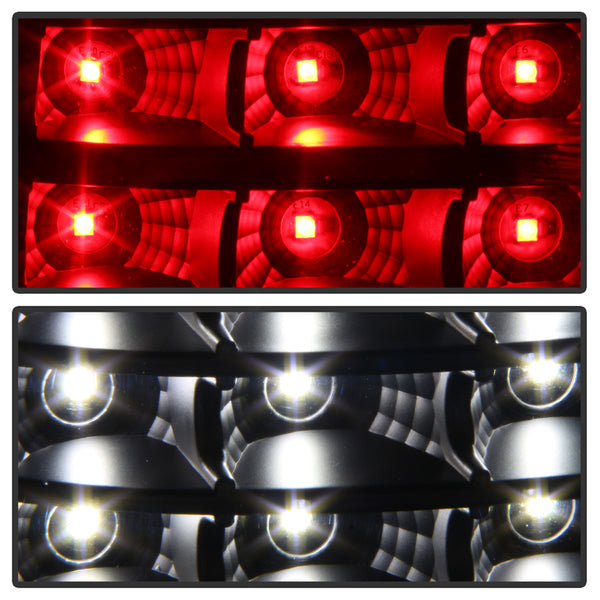 XTUNE POWER 9037597 Chevy Silverado 1500 2500 99 02 (Not Fit Stepside) GMC Sierra 1500 2500 3500 99 06 and 2007 Sierra Classic LED Tail Lights Black