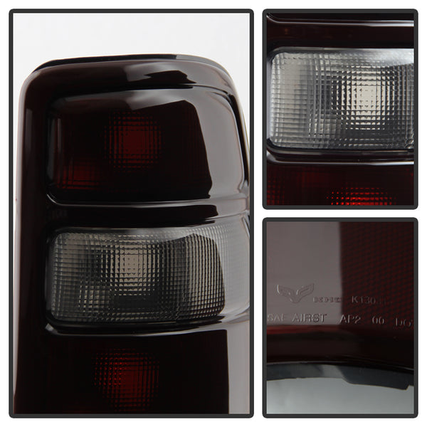 XTUNE POWER 9028823 Chevy Suburban Tahoe 00 06 (excluding 00 Tahoe V8 5.7L ) GMC Yukon 00 06 (excluding 00 Yukon V8 5.7L)OEM Style Tail Lights Red Smoked