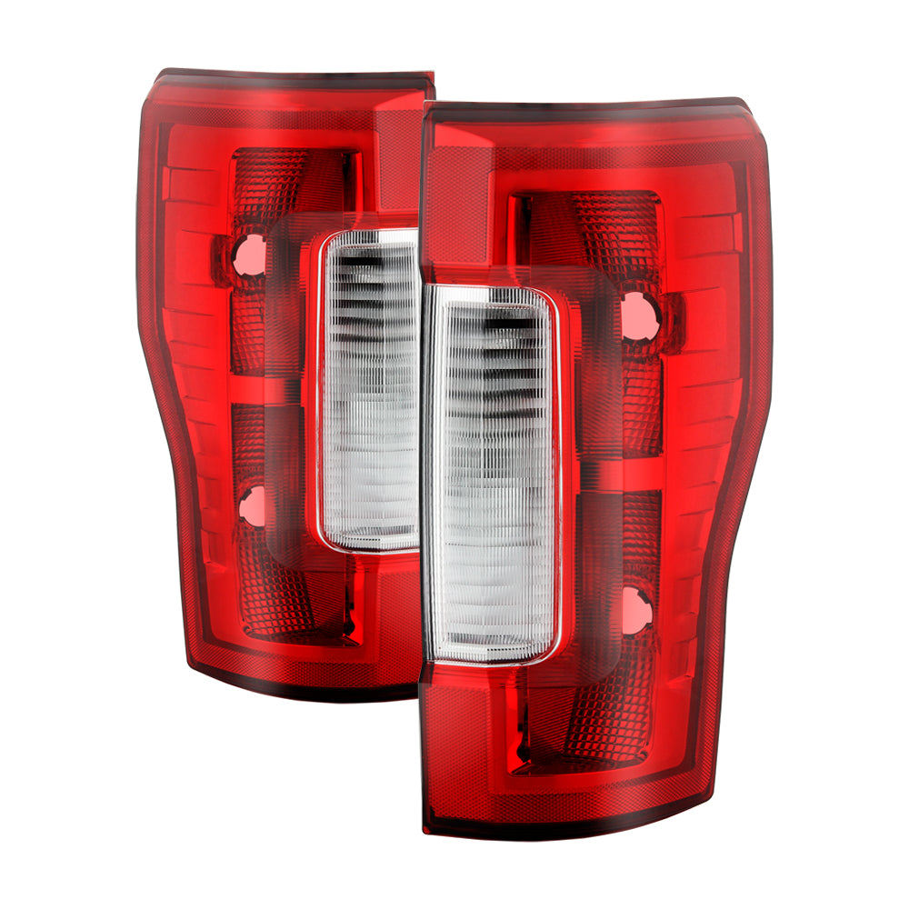 XTUNE POWER 9948879 Ford F250 F350 Superduty 17 19 non Blind Spot Red Clear Tail Light Signal 3157K(Not Included) ; Reverse w21w(Not Included) ; Brake 3157k(Not Included) OE SET
