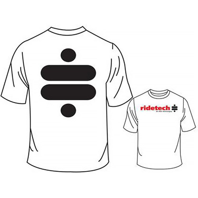 Ridetech (M) T-shirt - Black with White Ridetech Icon, Medium. 88085007