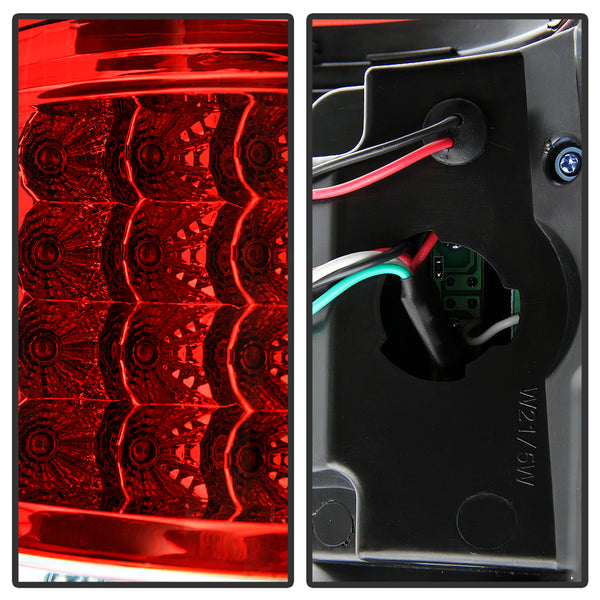 XTUNE POWER 9032837 Ford F150 09 14 LED Tail Lights Signal LED ; Parking LED ; Reveres W16W(Not Included) Red Clear