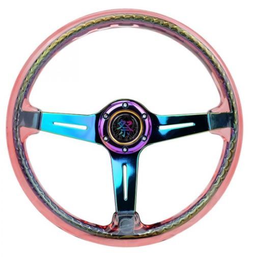 NRG Innovations Reinforced Steering Wheel RST-027MC-RD