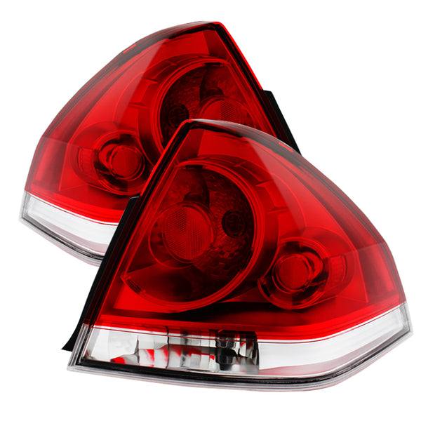 XTUNE POWER 9027215 Chevy Impala 06 13 Impala Limited 14 16 OE Style Tail Lights Red Clear