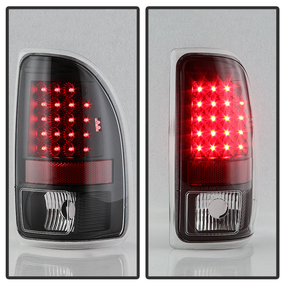 XTUNE POWER 9027017 Dodge Dakota 97 04 LED Tail Lights Signal LED ; Parking LED ; Reveres 3157(Not Included) Black
