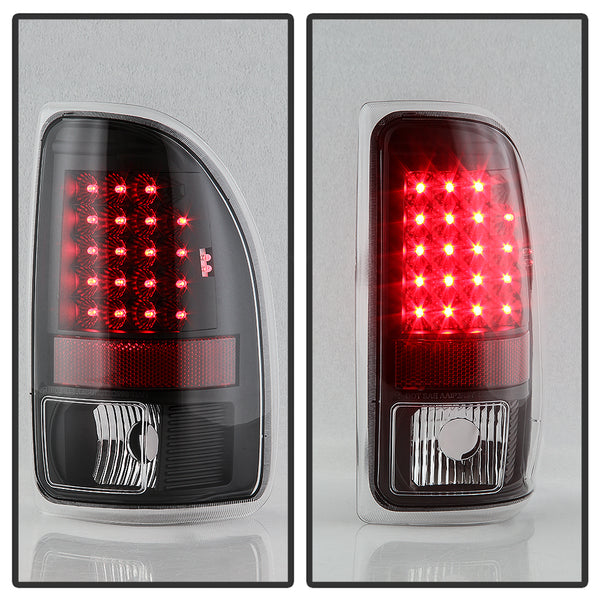 XTUNE POWER 9027017 Dodge Dakota 97 04 LED Tail Lights Signal LED ; Parking LED ; Reveres 3157(Not Included) Black