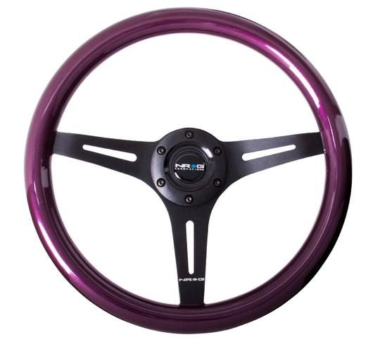 NRG Innovations Steering Wheels Wood Grain ST-015BK-PP