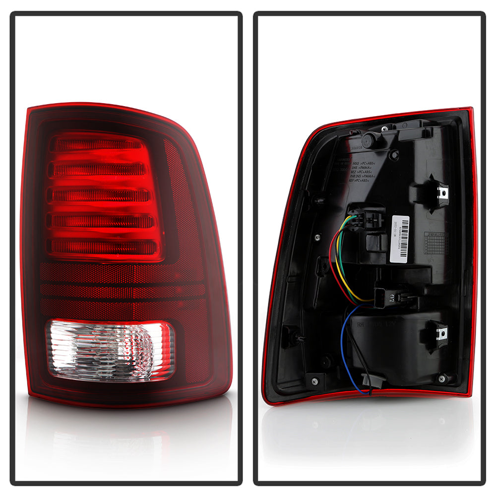 XTUNE POWER 9951275 Halogen Upgrade to OE Black Interior LED Tail Light 2009 18 Ram 1500 2500 3500 Reverse T20(Included) OE SET (Come with Harness fit Halogen Model)
