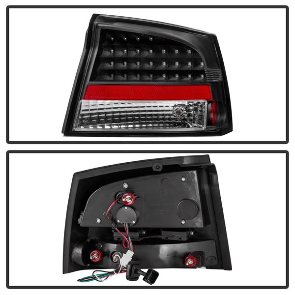 XTUNE POWER 5070807 Dodge Charger 06 08 LED Tail Lights Black