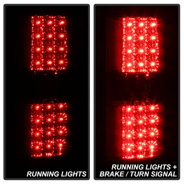 XTUNE POWER 9032837 Ford F150 09 14 LED Tail Lights Signal LED ; Parking LED ; Reveres W16W(Not Included) Red Clear