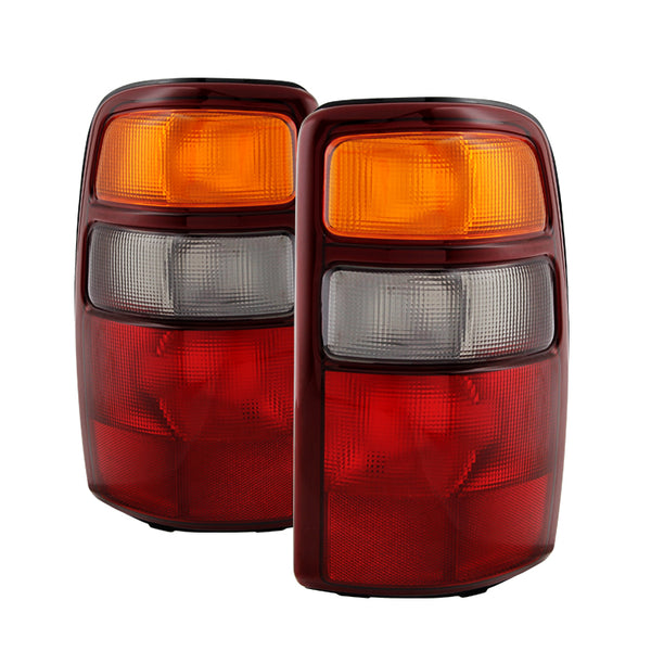 XTUNE POWER 9028793 Chevy Suburban Tahoe 00 03(excluding 00 Tahoe V8 5.7L ) ( fit 04 06) GMC Yukon 00 03 ( fit 04 06 ) (excluding 00 Yukon V8 5.7L)Tail Lights Without Black Rim OEM