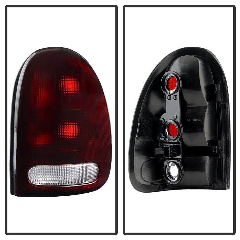 XTUNE POWER 9030949 Dodge Caravan 96 00 Chrysler Town and Country 96 00 Dodge Grand Caravan 96 00 Dodge Durango 98 03 Plymouth Grand Voyager 96 00 OEM Style Tail Lights Dark Red