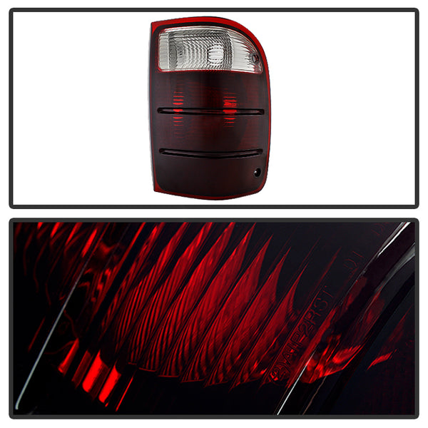 XTUNE POWER 9028885 Ford Ranger 2001 2011 (excluding 2005 STX Models) OEM Style Tail Lights Red Smoked